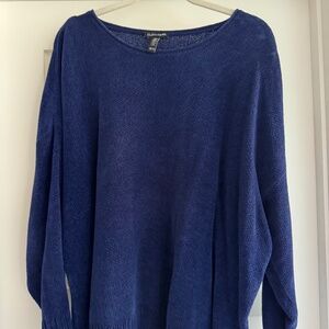 EILEEN FISHER sweater, blue, size XL